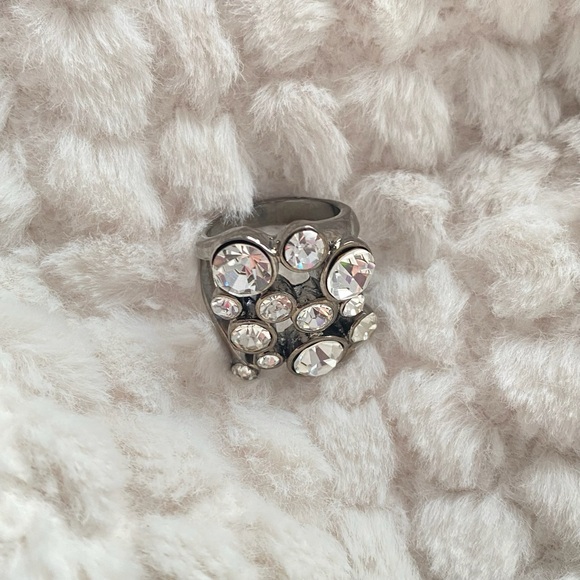 Guess Gun Black Statement Ring Size 7 New - Picture 2 of 5